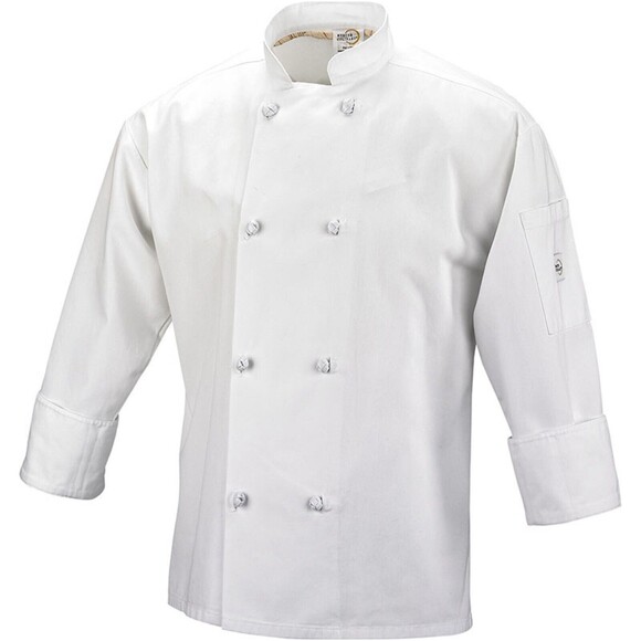 Mercer Culinary Chef Jacket White Unisex Trad Buttons Aug Escoffier Size 2X NEW - Picture 1 of 8